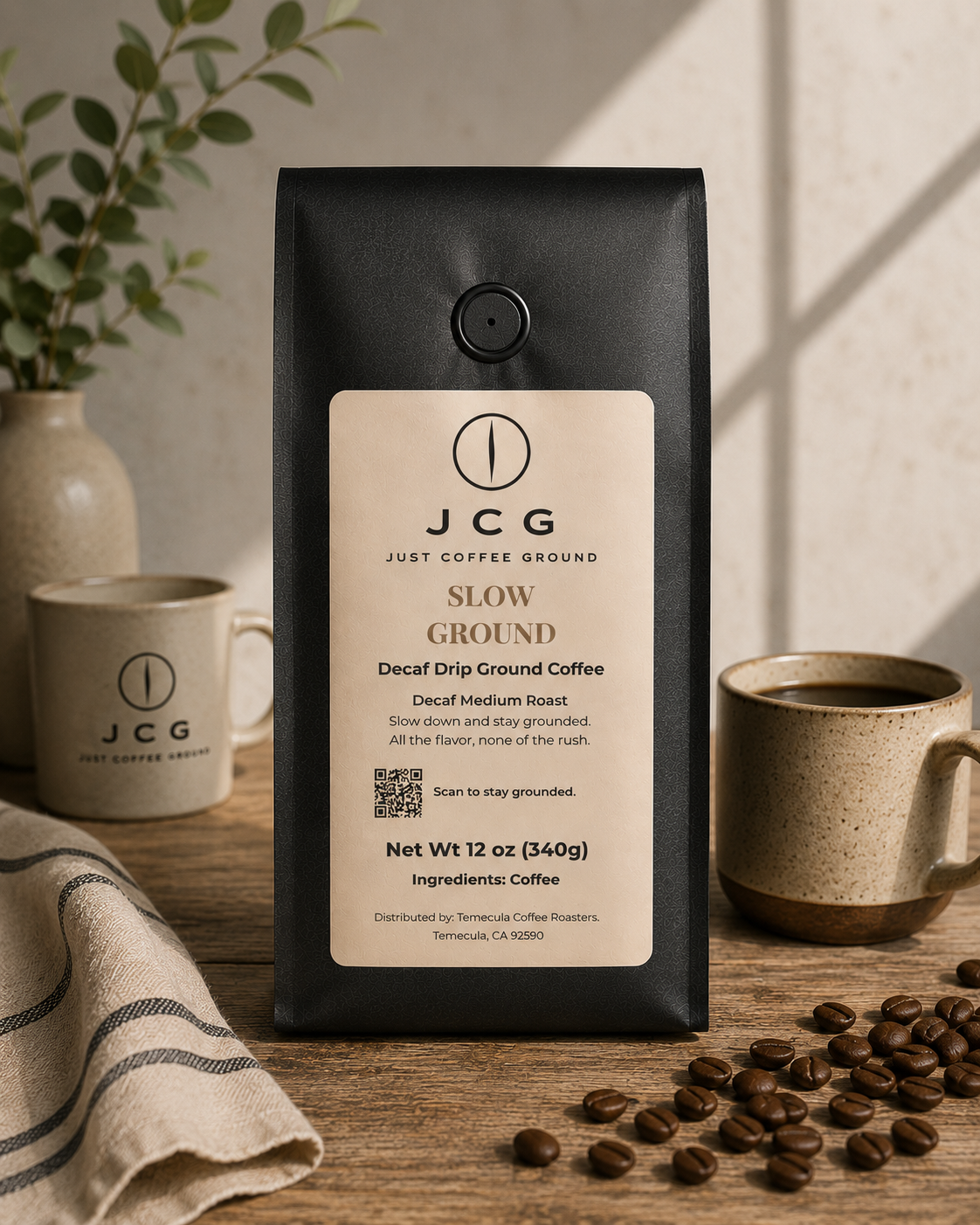 Slow Ground – Decaf Medium Roast Drip Coffee
